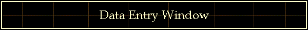 Data Entry Window