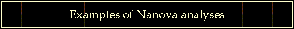 Examples of Nanova analyses